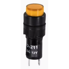 Sinaleiro Indicador LED Amarelo NXD-211 Pequeno AC/DC 12V