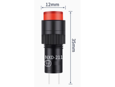 Sinaleiro LED vermelho NXD-211 AC/DC 24V compacto - Imagem 1