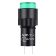 Sinaleiro Indicador LED Verde AC 220V NXD-212 Pequeno