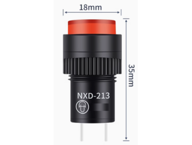 Sinaleiro indicador LED vermelho NXD-213 AC/DC 36V pequeno - Imagem 1