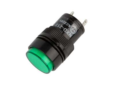 Sinaleiro Indicador LED Verde AC 220V NXD-213, Pequeno - Imagem 1