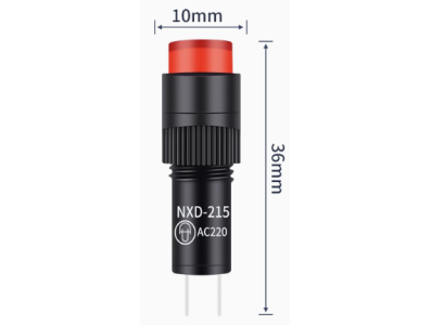 Sinaleiro indicador LED vermelho NXD-215 AC 220 V pequeno - Imagem 1