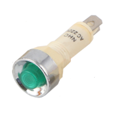 Sinaleiro indicador LED verde AC 380V NHC pequeno
