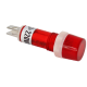 Sinaleiro indicador LED vermelho 24 V DC 10 mm XD10-3 (pequeno) - Thumb - 1