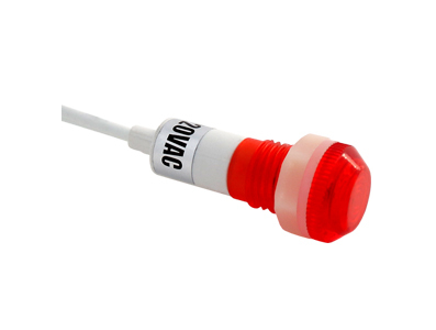 Indicador LED vermelho pequeno 10 mm XD10-6 DC 12-24 V com cabo 20 cm - Imagem 1