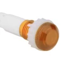 Sinaleiro Indicador LED Amarelo XD10-6 10 mm DC12-24V com Cabo 20 cm