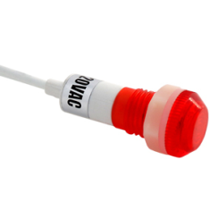 Sinaleiro indicador LED vermelho 10 mm XD10-6 AC 220V, cabo 20 cm