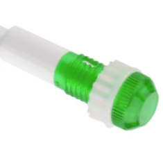 Sinaleiro LED verde AC 220 V 10 mm XD10-6 com cabo 20 cm