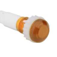 Sinaleiro LED amarelo XD10-6 10 mm AC 220V com cabo 20 cm
