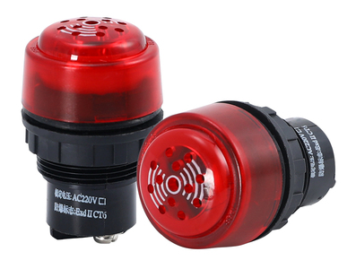 Sinaleiro indicador vermelho 24V 30 mm BD0803 &agrave; prova de explos&atilde;o anticorrosivo com buzzer embutido - Imagem 1