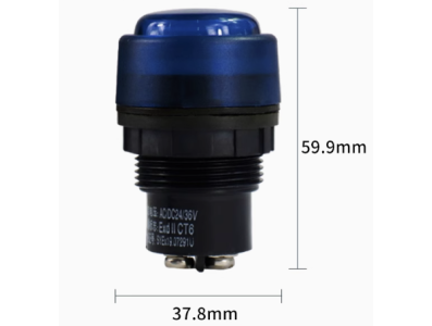 Indicador luminoso azul BD0803 30 mm AC/DC 24-36 V &agrave; prova de explos&atilde;o e anticorrosivo - Imagem 1