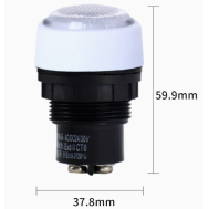 Sinaleiro indicador branco 30 mm AC/DC 24-36V BD0803 antideflagrante anticorrosivo