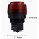 Sinaleiro indicador vermelho 30 mm AC 220 a 380 V BD0803 &agrave; prova de explos&atilde;o anticorrosivo - Thumb - 1