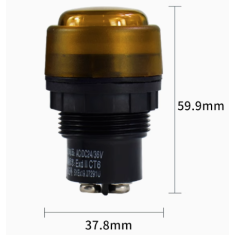 Sinaleiro indicador amarelo 30 mm AC 220-380 V BD0803 &agrave; prova de explos&atilde;o anticorrosivo