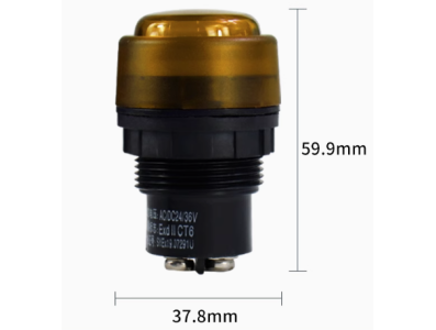 Sinaleiro indicador amarelo 30 mm AC 220-380 V BD0803 &agrave; prova de explos&atilde;o anticorrosivo - Imagem 1