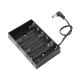 Caixa suporte para 6 pilhas AA com conector DC 2.1 angular, sem tampa - Thumb - 1