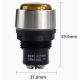 Sinaleiro indicador amarelo 30 mm BD0803 em a&ccedil;o inoxid&aacute;vel anticorrosivo &agrave; prova de explos&atilde;o AC 220-380 V - Thumb - 1