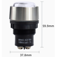 Sinaleiro indicador antideflagrante anticorrosivo branco 30 mm AC 220-380 V a&ccedil;o inox BD0803