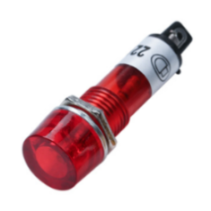 Indicador LED vermelho pequeno 10 mm AC 220V XD10-3
