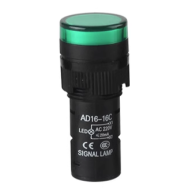Sinaleiro LED Verde 16mm AD16-16C AC/DC 12V