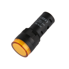 Indicador piloto LED amarelo 16mm AD16-16C AC/DC 12V