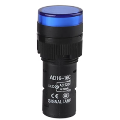 Sinaleiro LED Azul 16 mm AD16-16C AC/DC 24V