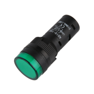 Sinaleiro LED verde 16 mm AC 220 V modelo AD16-16C