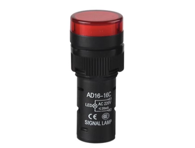 Sinaleiro LED vermelho 16mm AC 380V AD16-16C - Imagem 1