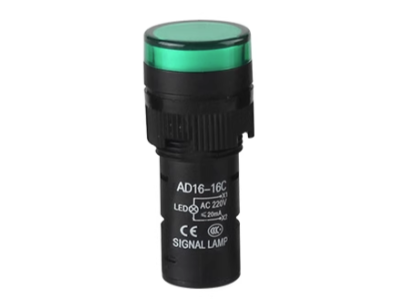 Sinaleiro piloto LED verde AC 380V 16 mm AD16-16C - Imagem 1