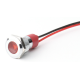 Indicador LED vermelho 6 mm corpo met&aacute;lico 3-9 V com cabo 15 cm - Thumb - 1