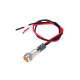 Indicador LED met&aacute;lico amarelo 6 mm 3 a 9 V com cabo 15 cm - Thumb - 1