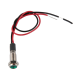 Sinaleiro LED verde met&aacute;lico 6 mm 12-24 V com cabo 15 cm - Thumb - 1