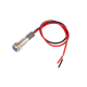 Sinaleiro LED azul 6 mm em metal 12 a 24 V com cabo de 15 cm - Thumb - 1