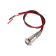 Sinaleiro indicador met&aacute;lico LED verde 8 mm 3-9V com cabo de 15 cm - Thumb - 1