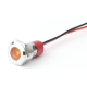 Indicador LED met&aacute;lico amarelo 8 mm 3 a 9 V com cabo de 15 cm - Thumb - 1