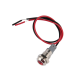 Indicador LED vermelho 8 mm em metal 12 a 24 V com cabo 15 cm - Thumb - 1