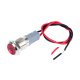 Indicador LED met&aacute;lico vermelho 10 mm 3-9 V com cabo de 15 cm - Thumb - 1
