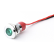 Sinaleiro LED met&aacute;lico 10 mm verde 3-9 V com cabo 15 cm - Thumb - 1