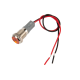 Sinaleiro indicador met&aacute;lico LED amarelo 10 mm 12 a 24 V com cabo 15 cm - Thumb - 1