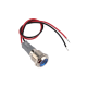 Indicador LED met&aacute;lico azul 12 mm 12&ndash;24 V com cabo 15 cm - Thumb - 1
