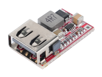 M&oacute;dulo DC-DC step-down 97,5% de efici&ecirc;ncia, entrada de 6 a 24 V, sa&iacute;da USB 5 V 3 A - Imagem 7