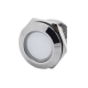 Indicador LED met&aacute;lico 8 mm 220 V branco - Thumb - 1