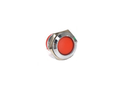 Indicador Met&aacute;lico 12mm LED Vermelho 3-9V - Imagem 1