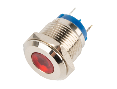 Sinaleiro Indicador LED Vermelho 16 mm Metal 3-9 V - Imagem 1