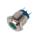 Sinaleiro LED met&aacute;lico 16 mm verde 10-24 V - Thumb - 1