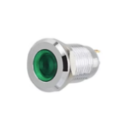 Sinaleiro Indicador LED 16 mm Verde 220V em Metal