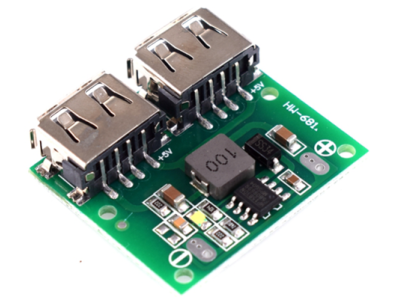 M&oacute;dulo estabilizador DC-DC 9V/12V/24V para 5V 3A, dupla sa&iacute;da USB - Imagem 7