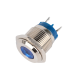 Sinaleiro indicador LED met&aacute;lico 16 mm Azul 220 V - Thumb - 1