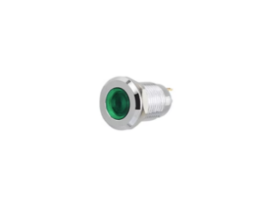 Sinaleiro Indicador LED Verde 19 mm em metal 10-24 V - Imagem 1