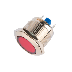 Sinaleiro Indicador LED Vermelho 22 mm Met&aacute;lico 10 a 24 V